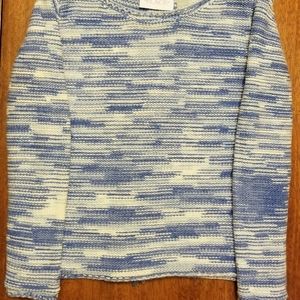 Blue and white cotton blend
